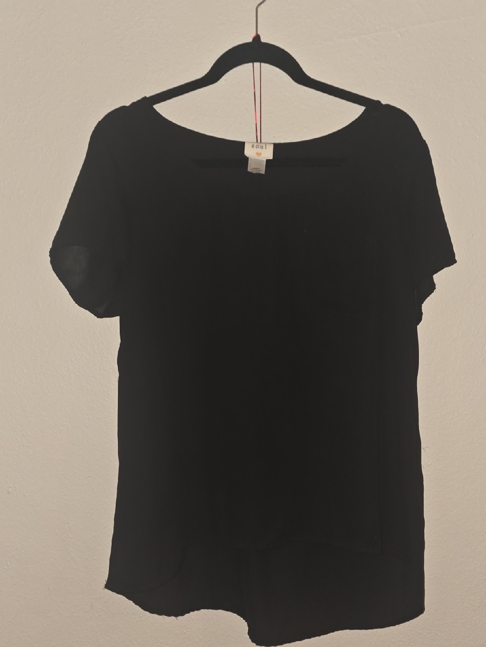 NEON SOUL Black Short-Sleeve Pocket Tee - Easy Everyday Top